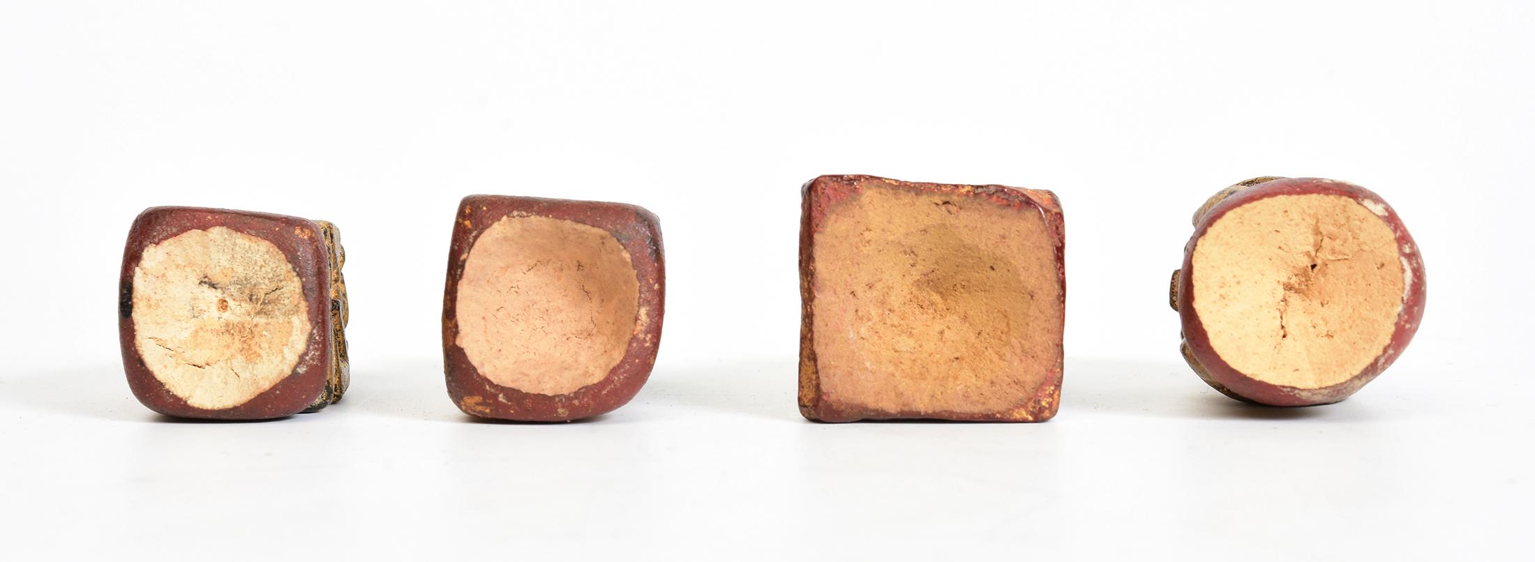 19th Century, Mandalay, A Set of Antique Burmese Medicine Figure Amulets For Sale 8
