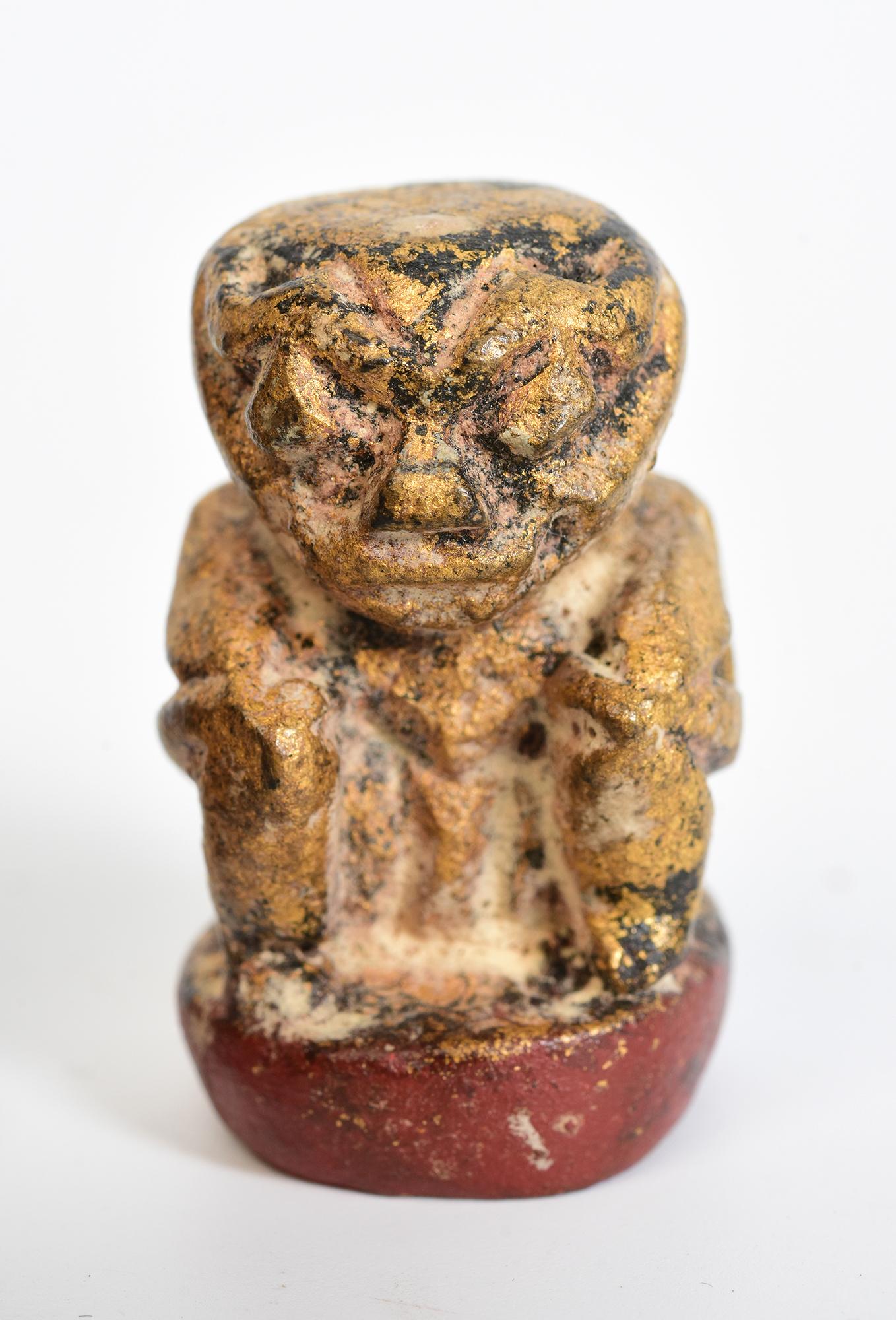19th Century, Mandalay, A Set of Antique Burmese Medicine Figure Amulets For Sale 1