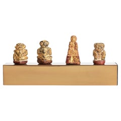 19th Century, Mandalay, A Set of Antique Burmese Medicine Figure Amulets