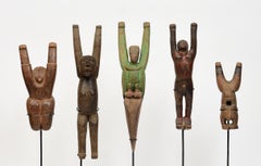 19th Century, Mandalay, A Set of Antique Burmese Wooden Slingshots