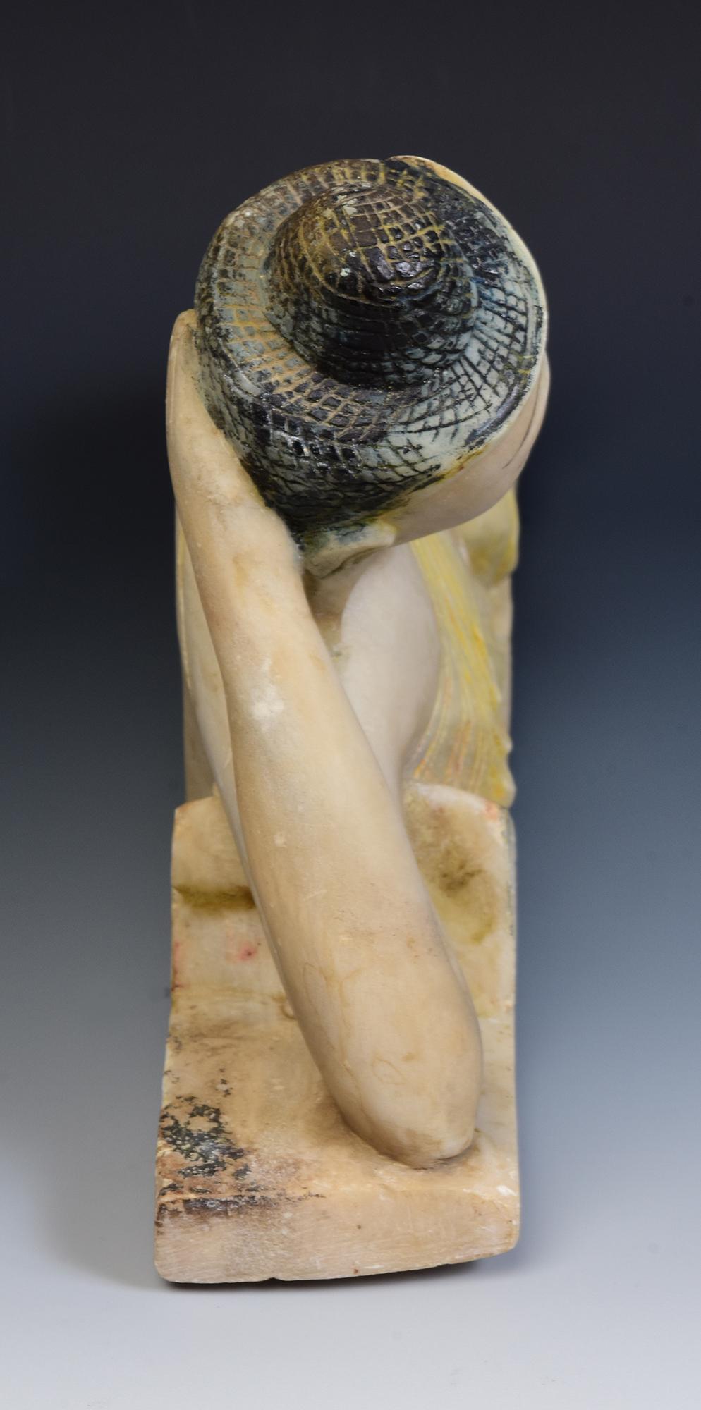 19th Century, Mandalay, Antique Burmese Soapstone Reclining Buddha Statue 11