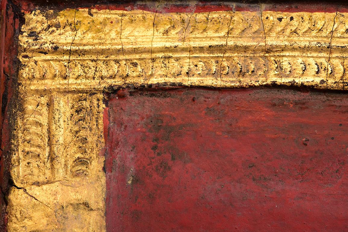 19th Century, Mandalay, Antique Burmese Wood Carving Panel 3
