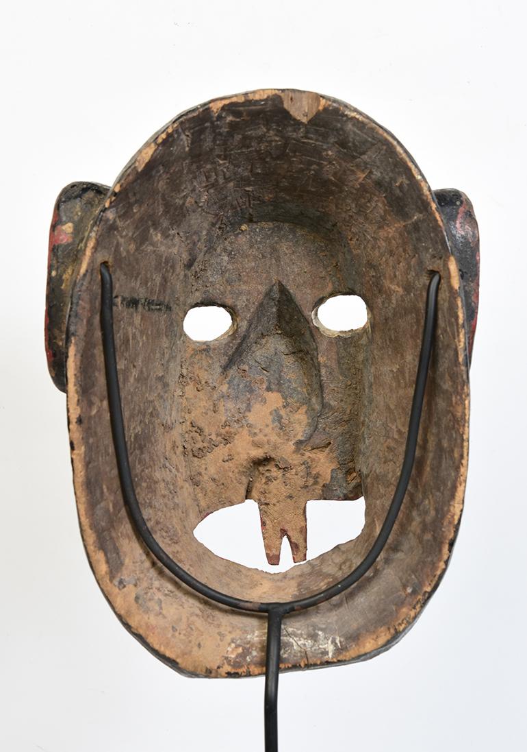 19th Century, Mandalay, Antique Burmese Wooden Tribal Mask For Sale 7