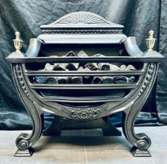19th Century Manner Cast Iron Fire Grate.