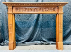 19th Century Manner Hardwood Fireplace Surround.