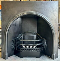 19th Century Manner London Arch Cast Iron Fireplace Insert.