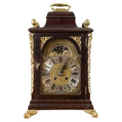 Antique 19th-Century Mantel Clock Thomas Smith London with Decorative Metal Fittings