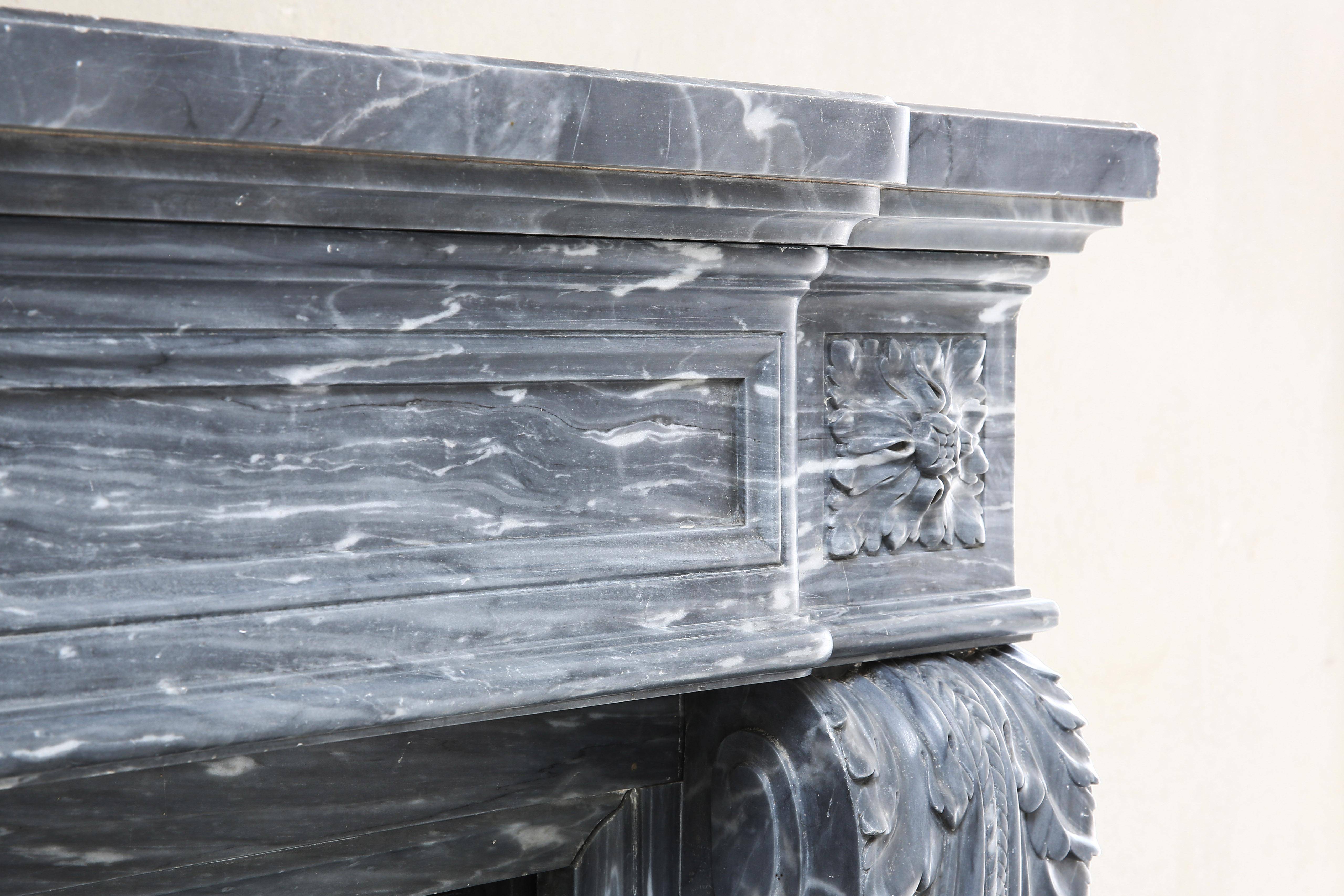 Marble 19th Century Mantel Piece in Style of Louis XVI