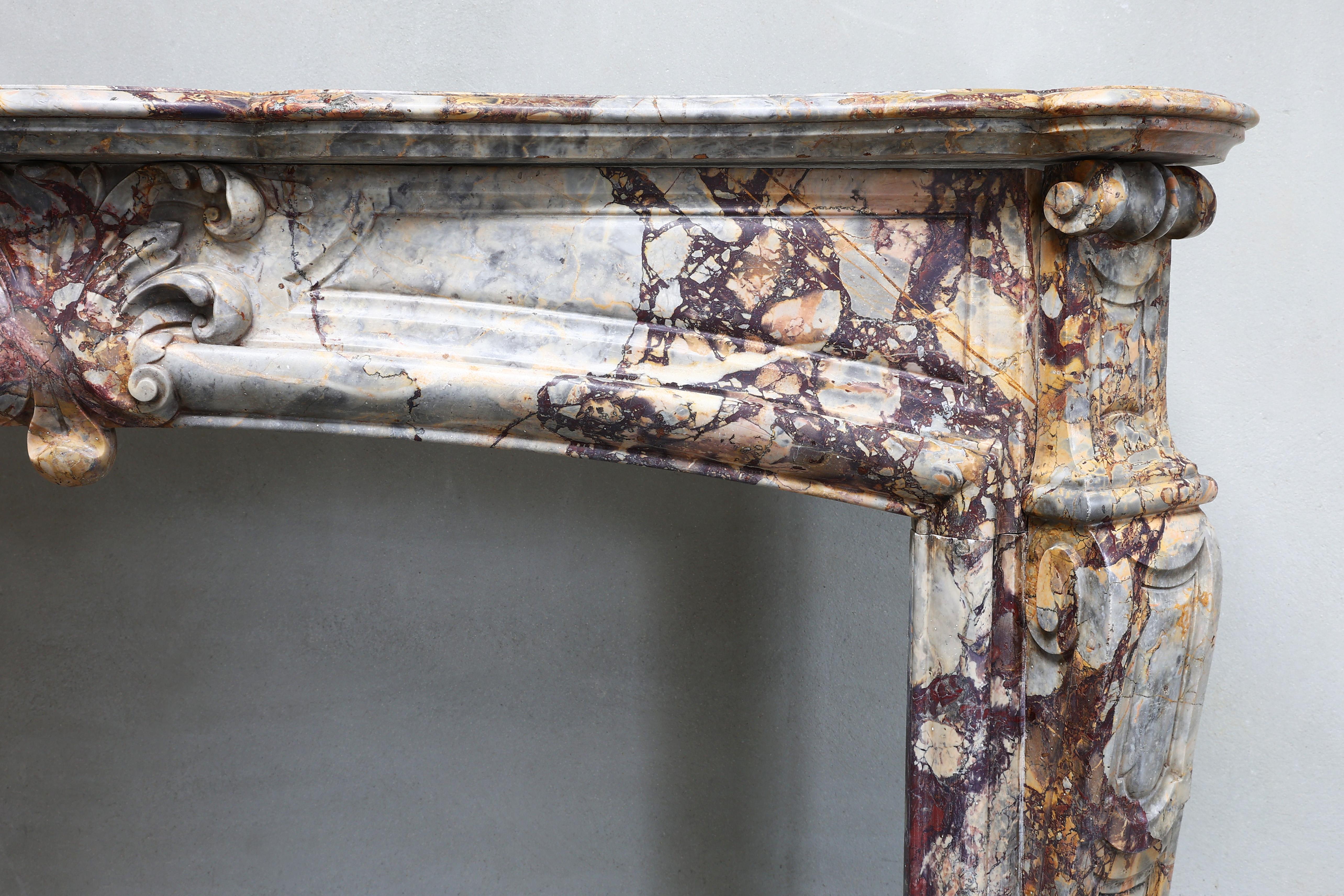 Other 19th Century Mantel Piece in Style of Regence De Pompadour For Sale