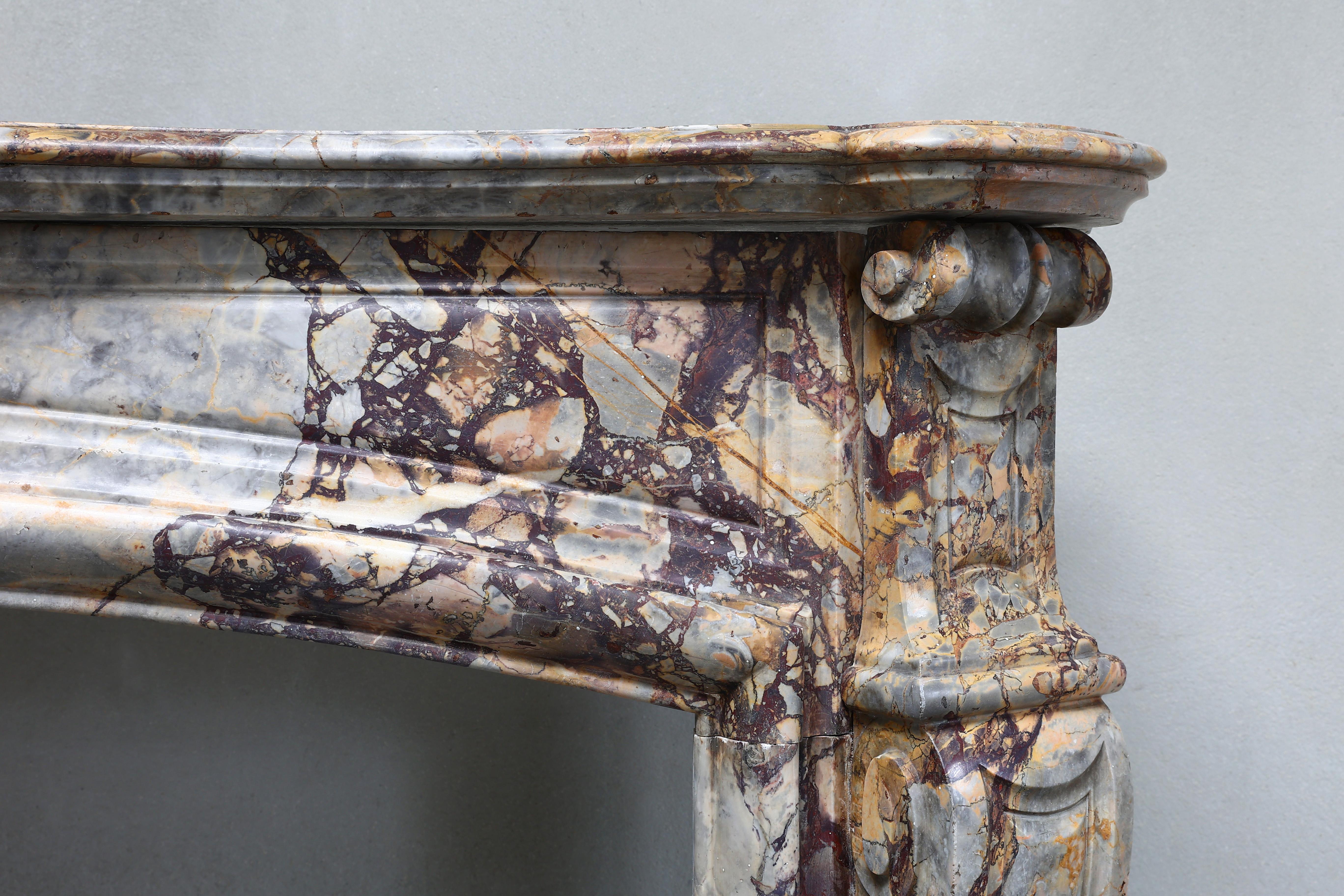 French 19th Century Mantel Piece in Style of Regence De Pompadour For Sale