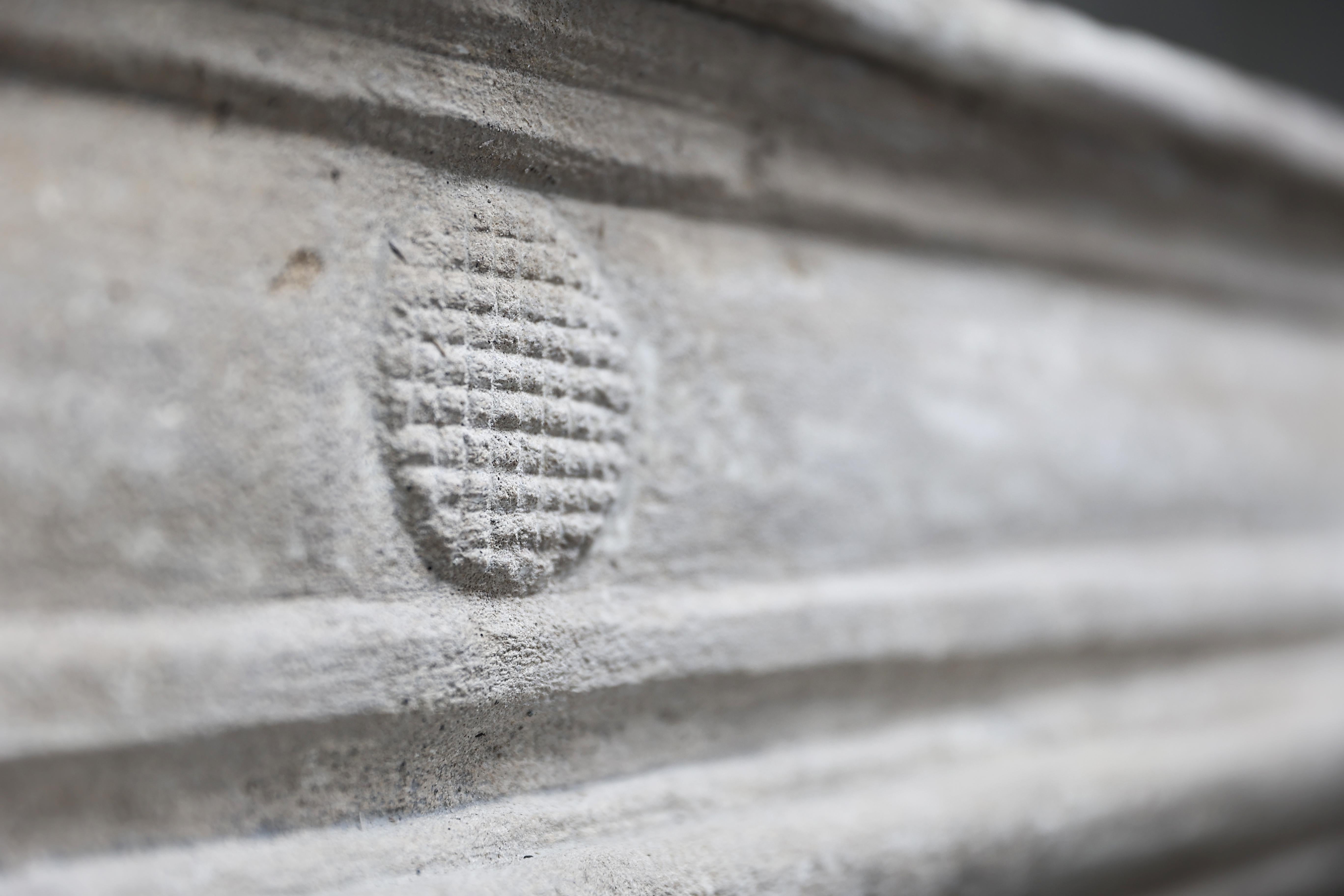 19th Century Mantel Piece of French Limestone in Style of Louis XIV 2