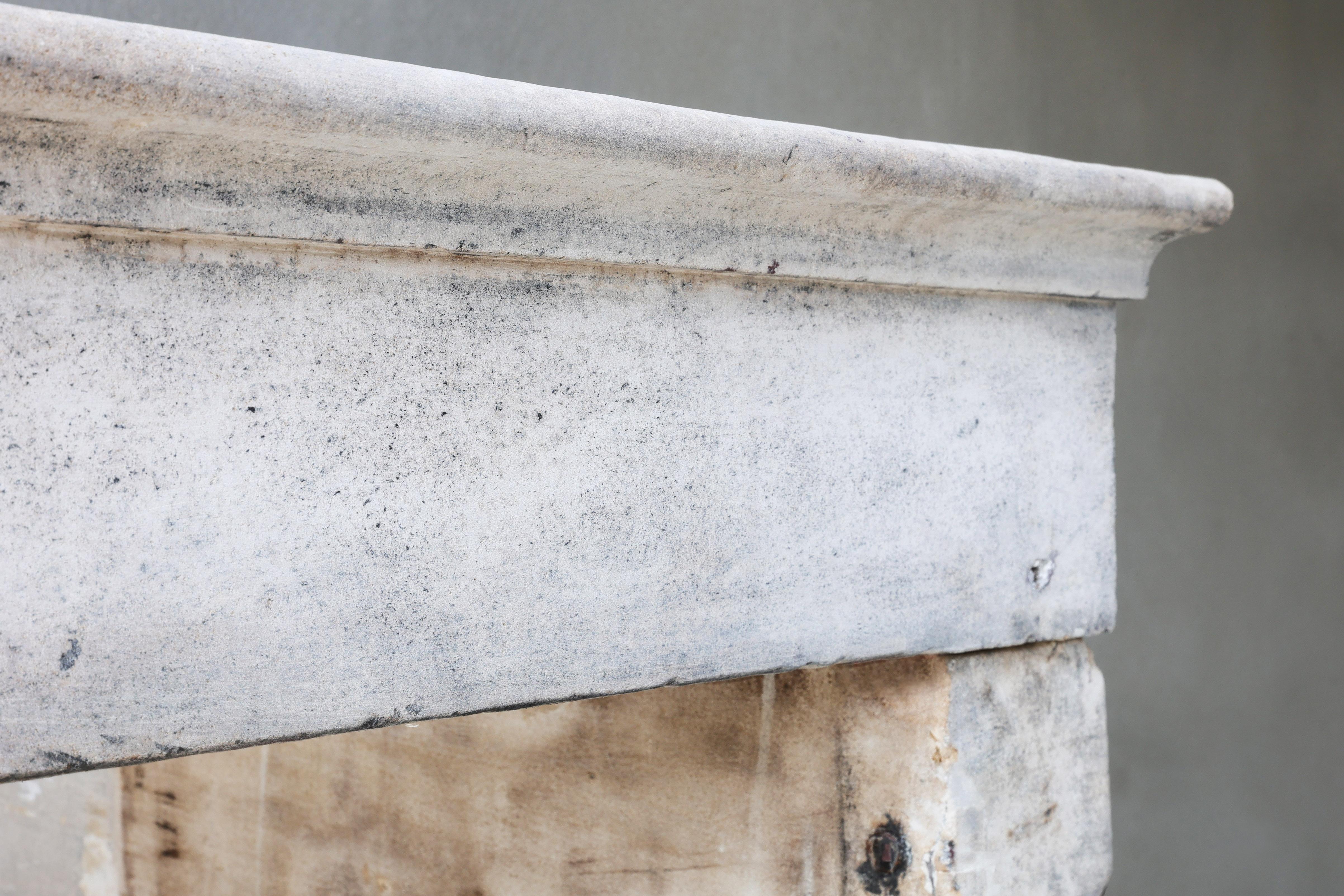 19th Century Mantle in Campagnarde Style of French Limestone 1