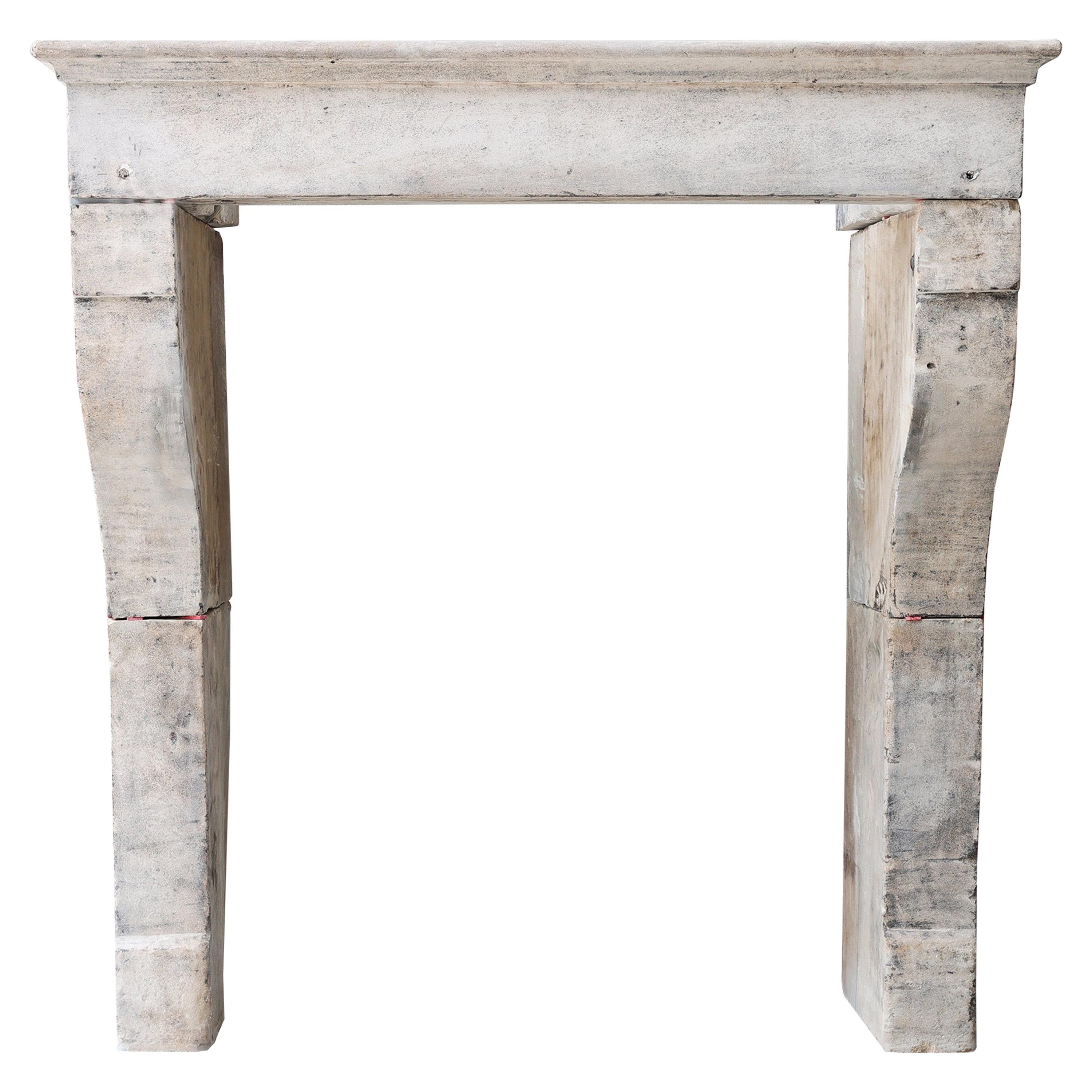 19th Century Mantle in Campagnarde Style of French Limestone
