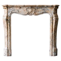 19th Century Mantle Surround in Style of Louis XV of Escalette alpha marmer