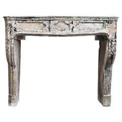 19th Century Mantle Surround of French Limestone in Style of Louis XIV