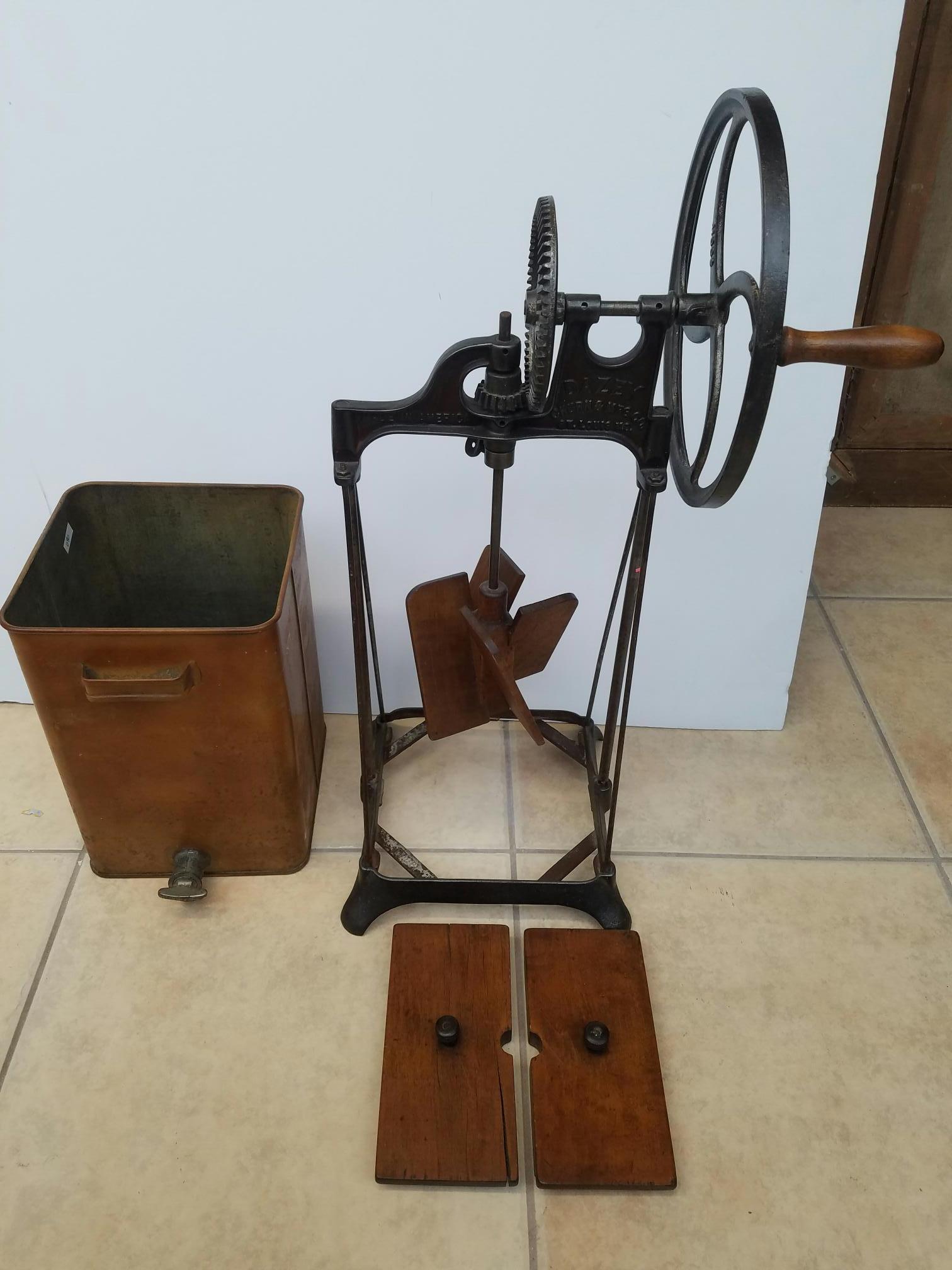 19th Century Maple & Cast Iron Dazey Butter Churner In Good Condition In San Francisco, CA