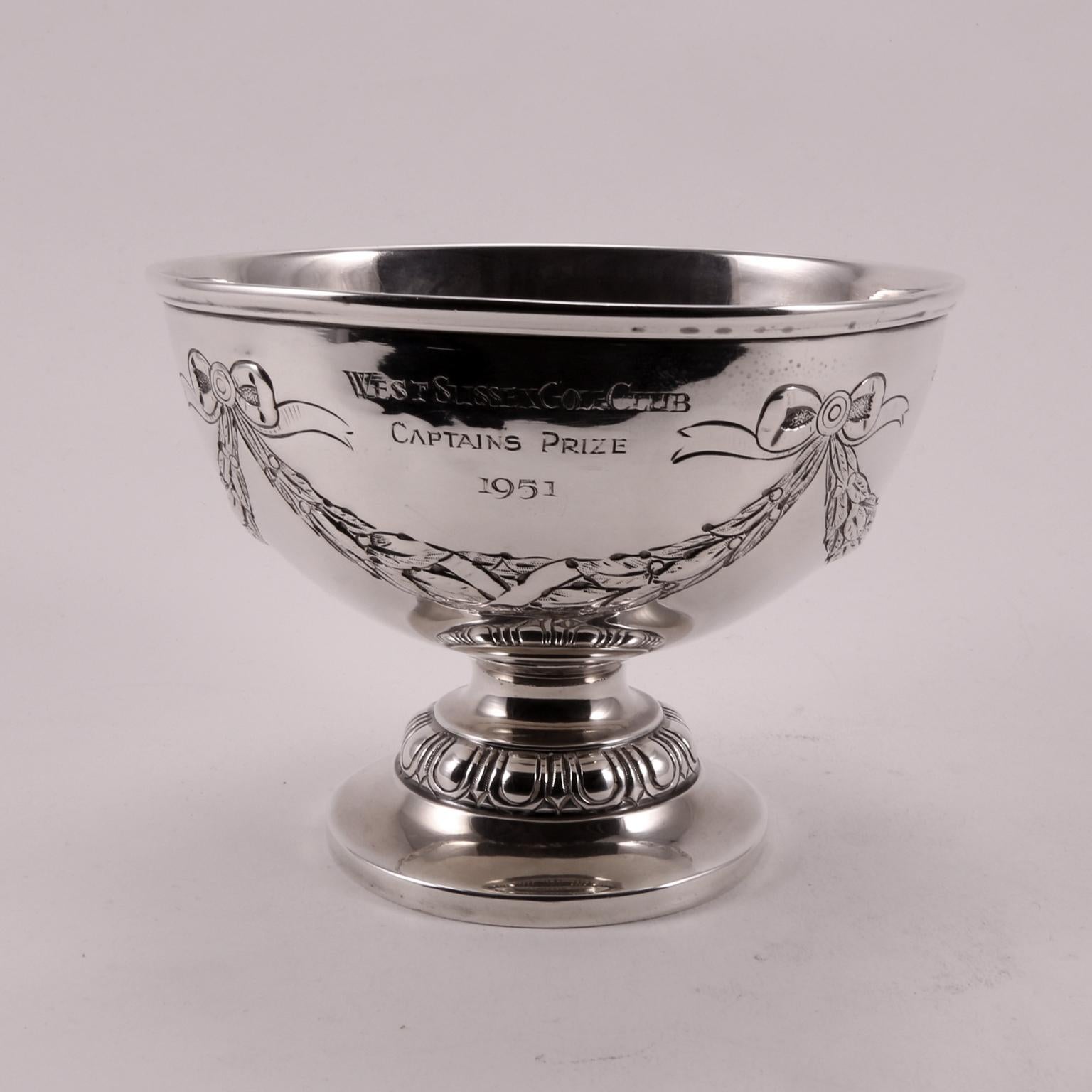 19th Century Mappin Webb Silver Bowl Decorated with Flackes and Flowers (Britisch) im Angebot