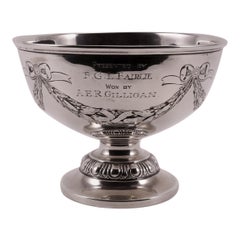 19th Century Mappin Webb Silver Bowl Decorated with Flackes and Flowers