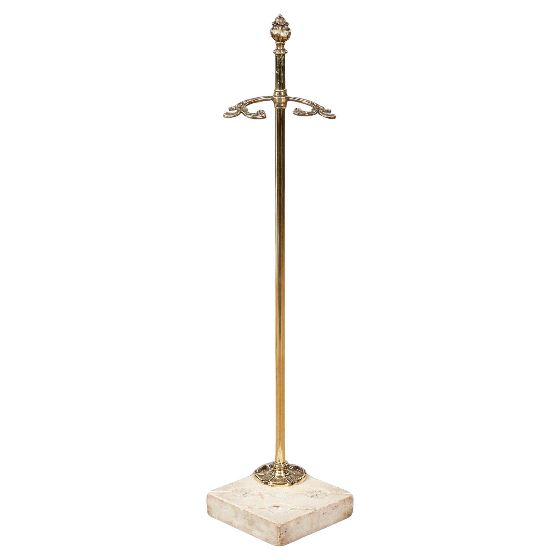 19th Century Marble and Brass Umbrella Stand