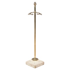 19th Century Marble and Brass Umbrella Stand