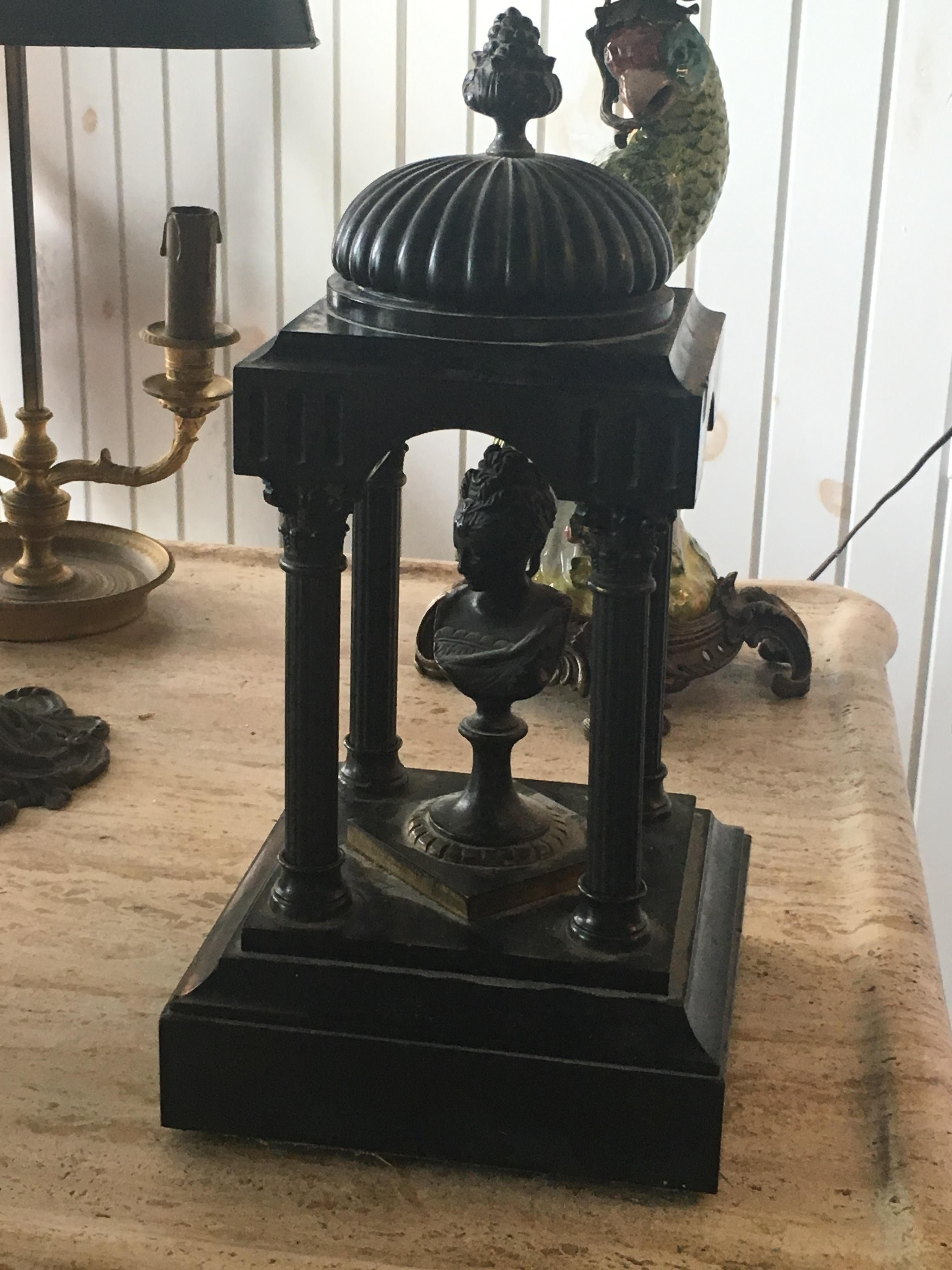 19th Century Marble and Bronze Neoclassical Garnitures In Good Condition In Buchanan, MI