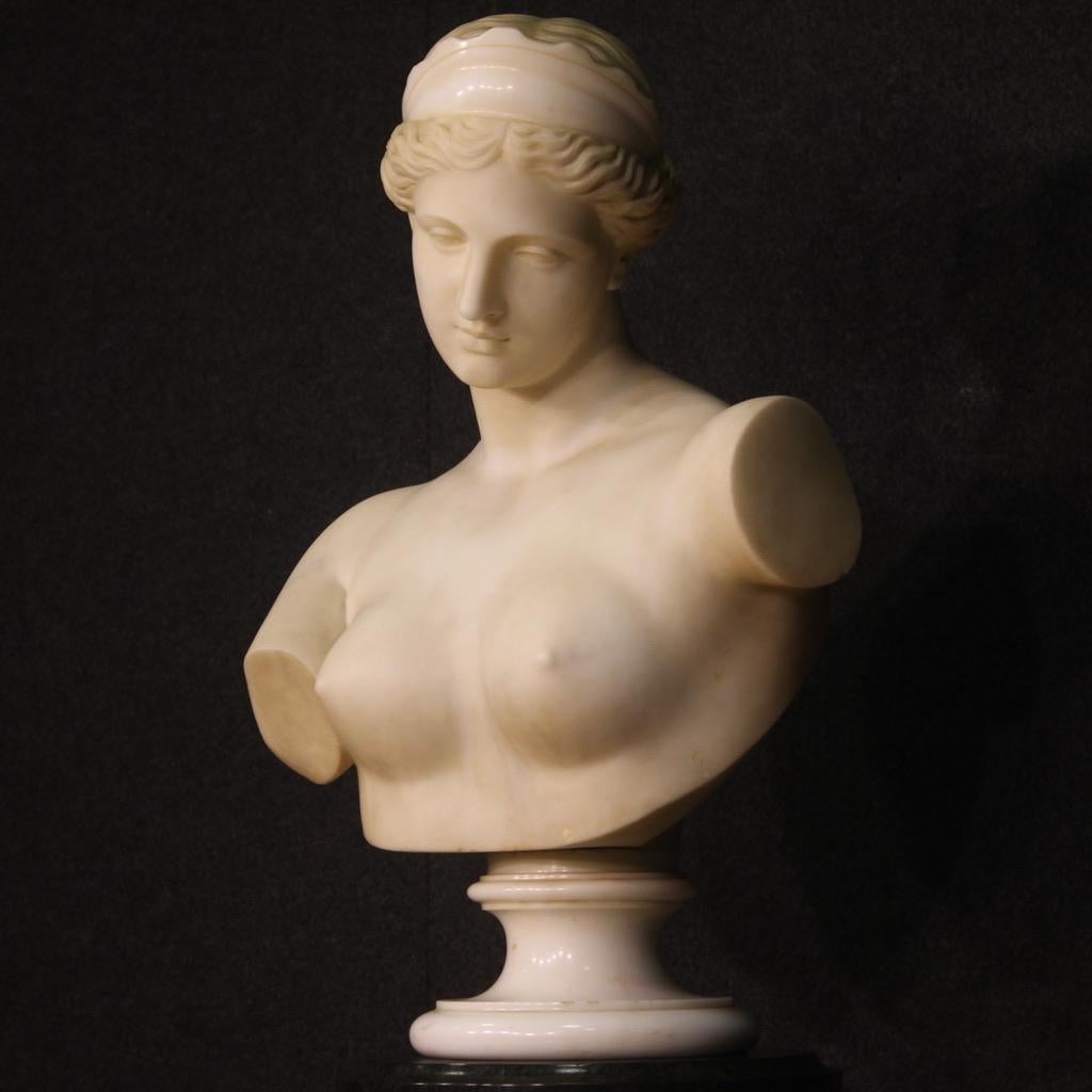 19th Century Marble Antique Italian Bust Of The goddess Venus Sculpture, 1870 1