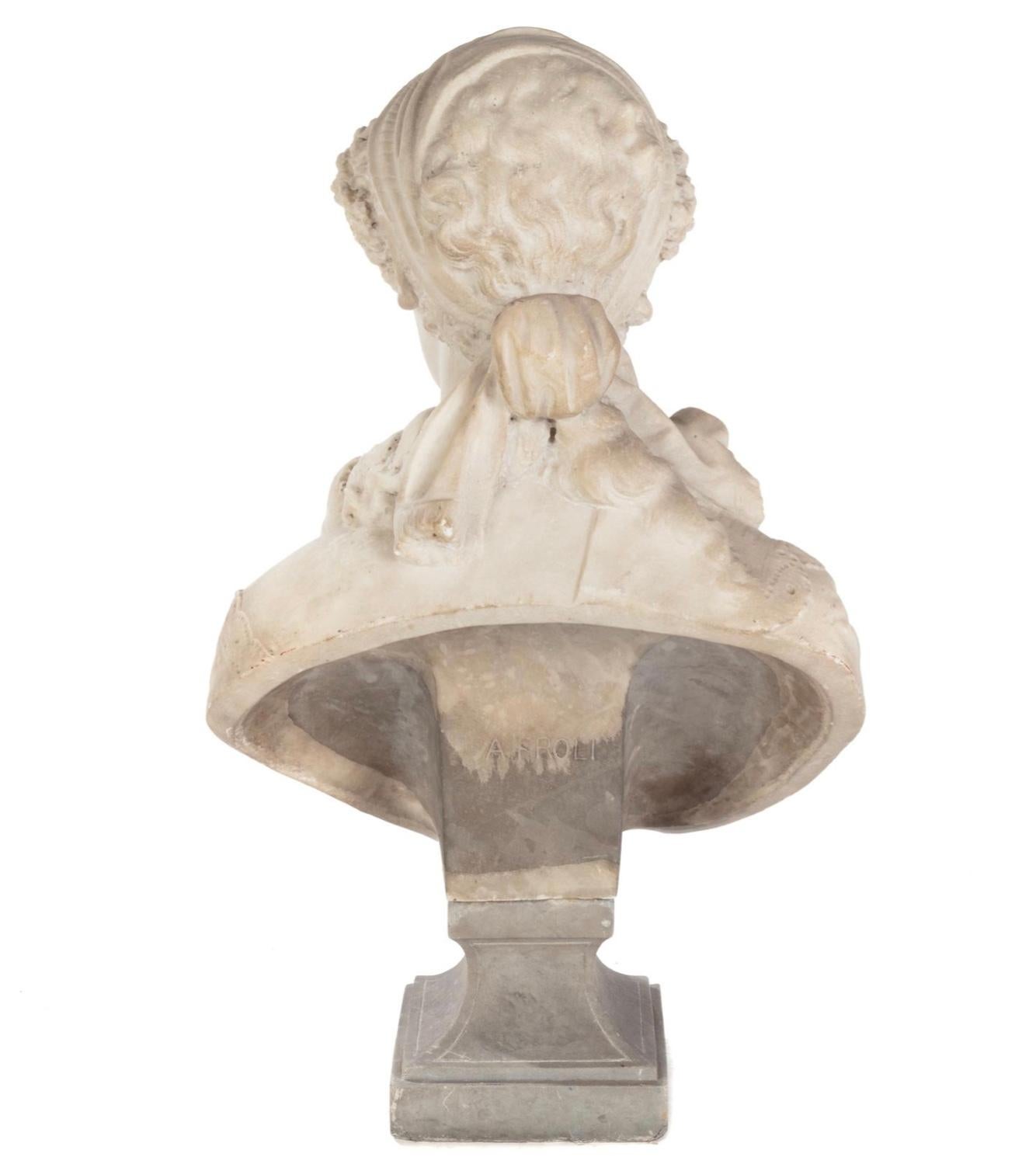 19th Century Marble Bust Allegory of Painting In Good Condition In Bradenton, FL
