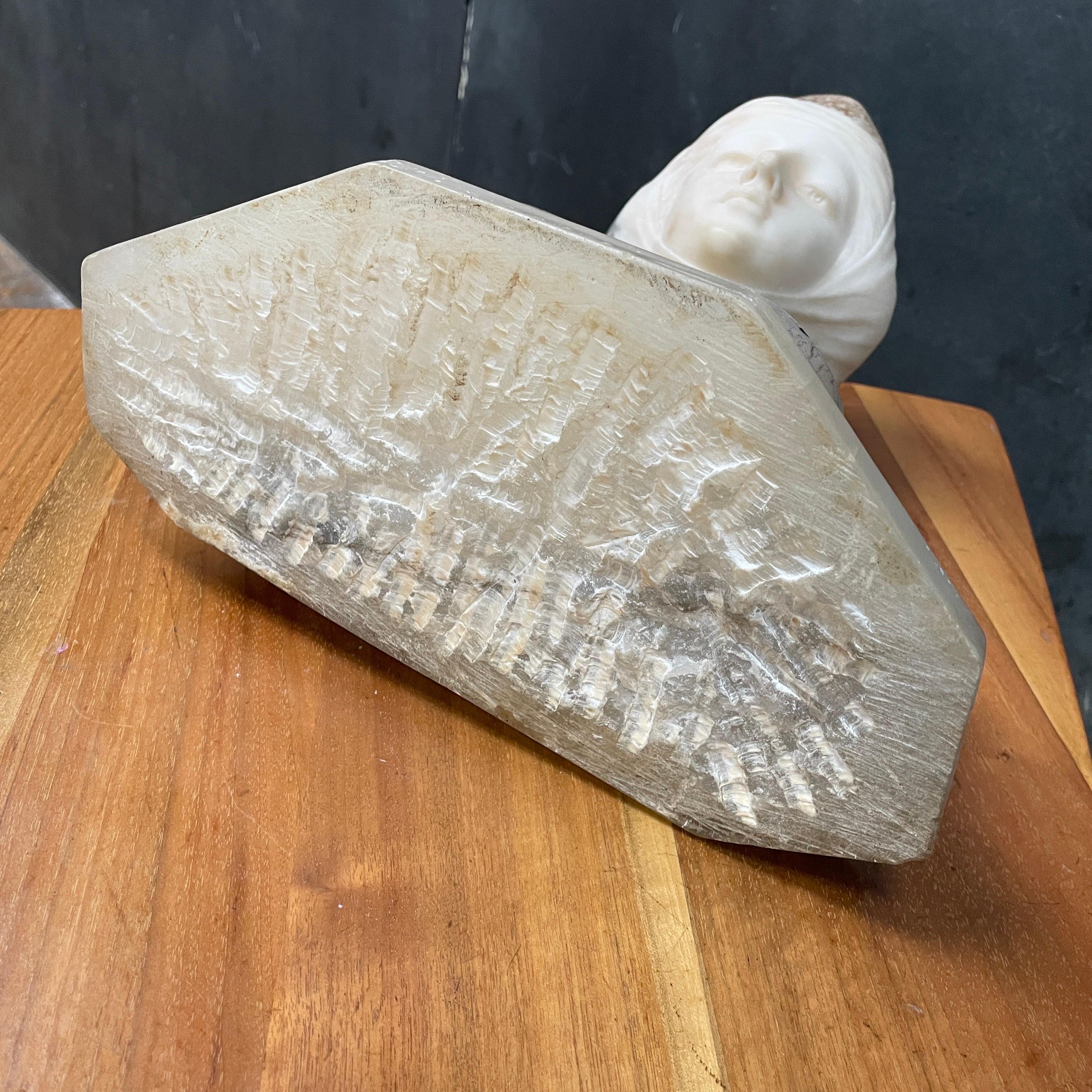 19th Century Marble Bust of Beatrice, Unsigned, in manner of Antonio Canova For Sale 12