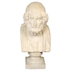 19th Century Marble Bust of Homer