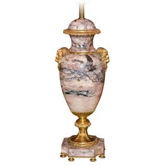 19th Century Marble Cassolette Mounted as Table Lamp