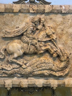 19th Century Marble Coat of Arms of St. George