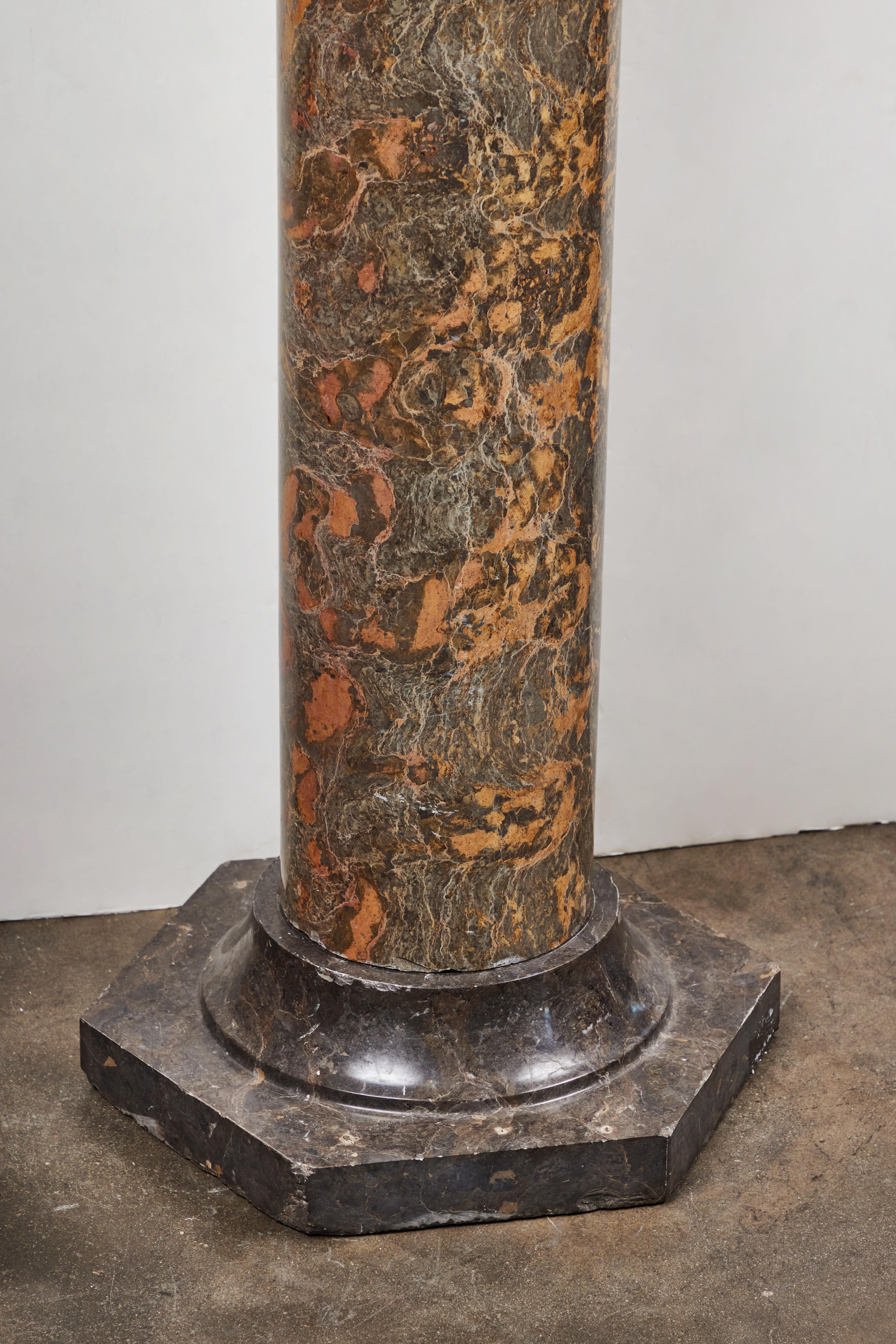 19th Century Marble Columns with Tazze For Sale 1