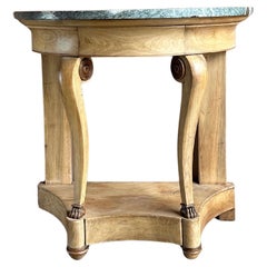 19th Century Marble Demi Lune Console Table
