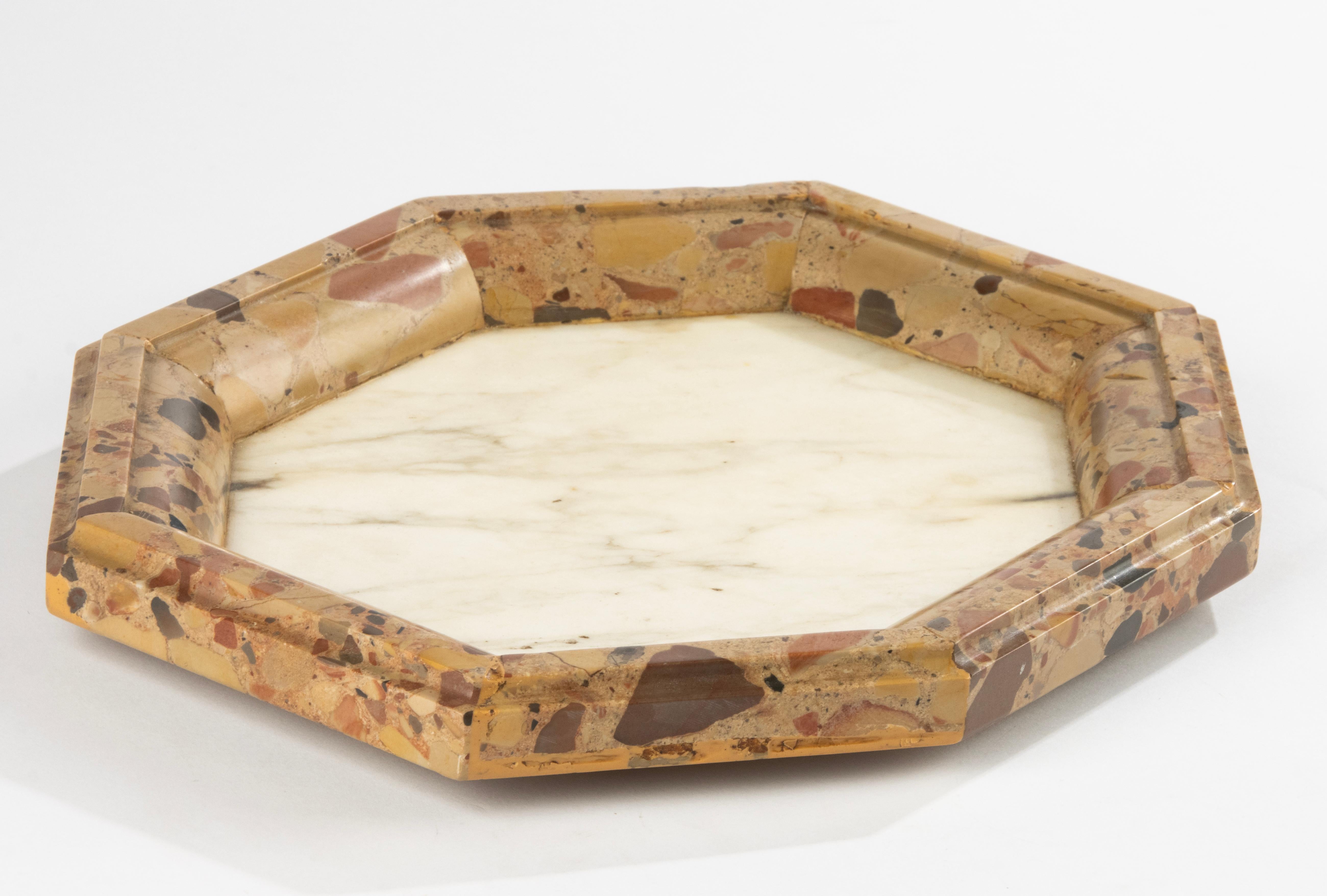 Piatto in marmo del XIX secolo - Marmo Breccia Aleppo in vendita 5