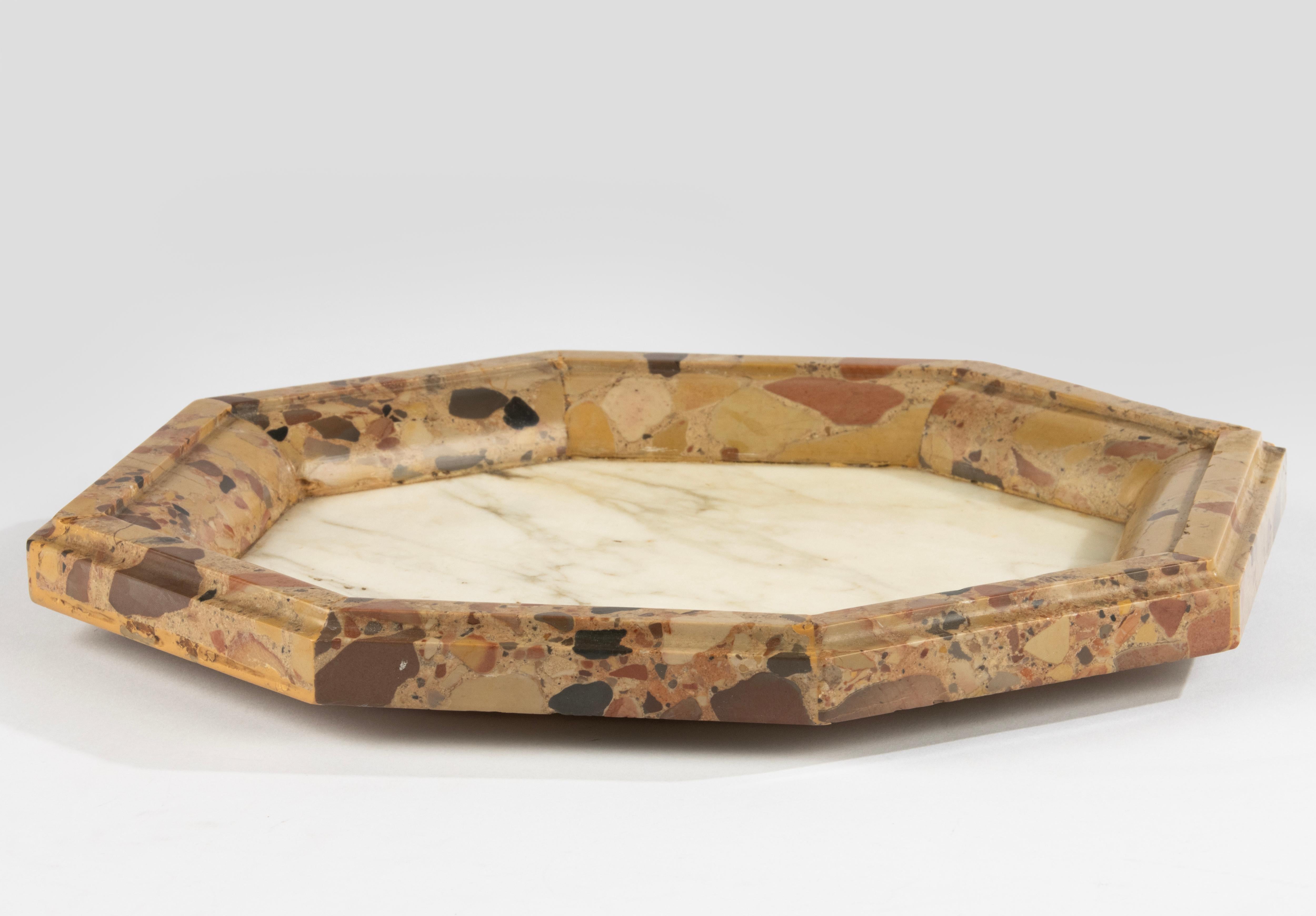 Piatto in marmo del XIX secolo - Marmo Breccia Aleppo in vendita 3