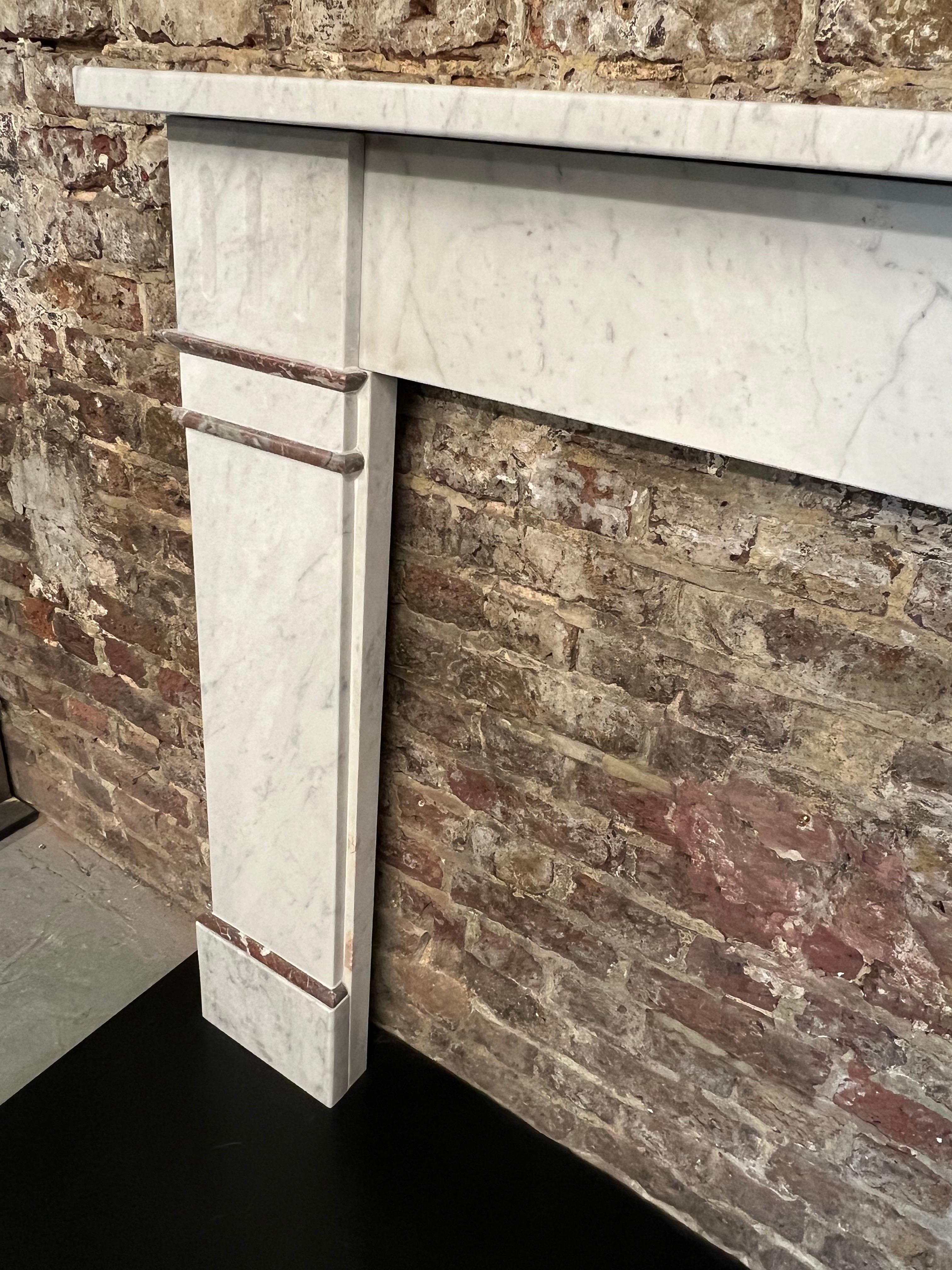 European 19th Century Marble Fireplace Surround Mantlepiece For Sale