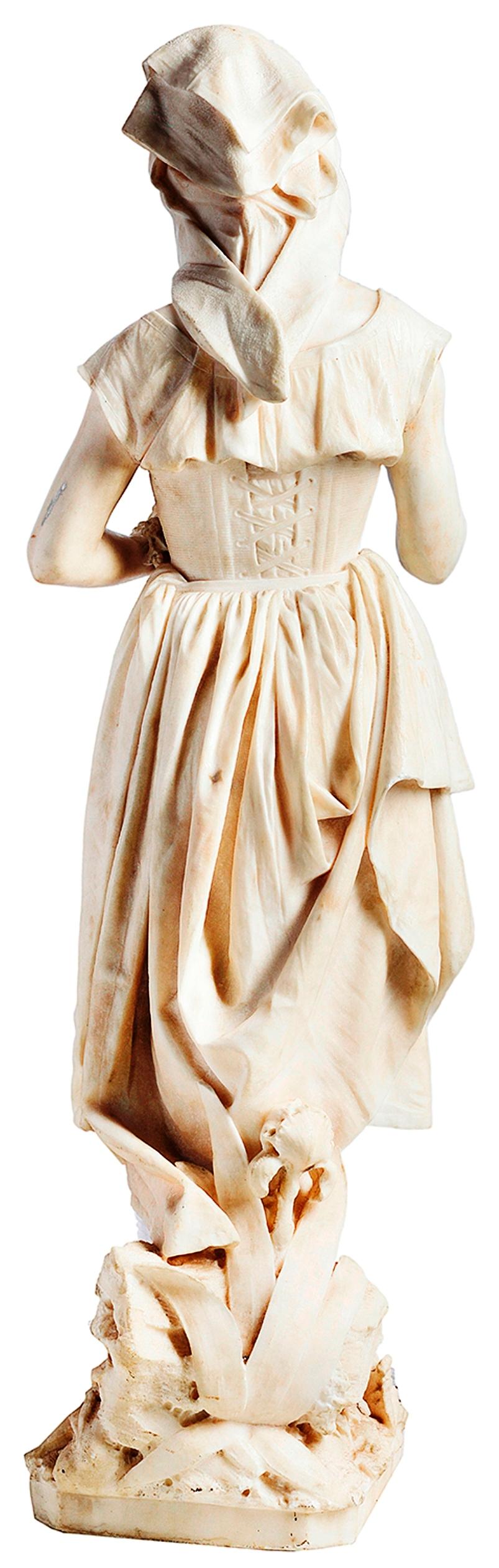 19th Century Marble Flower Girl, by Prof. A Cambi In Good Condition In Brighton, Sussex