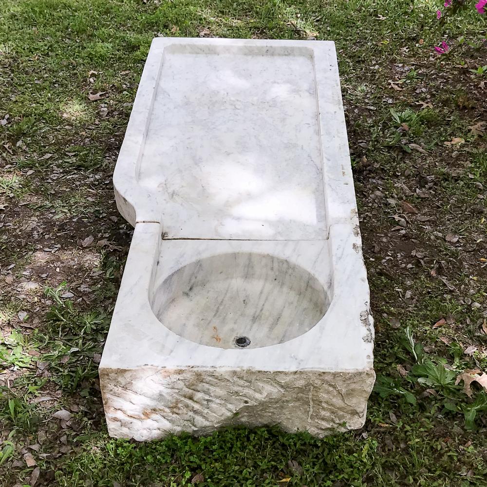 Country 19th Century Marble Fountain Basin or Garden Sink