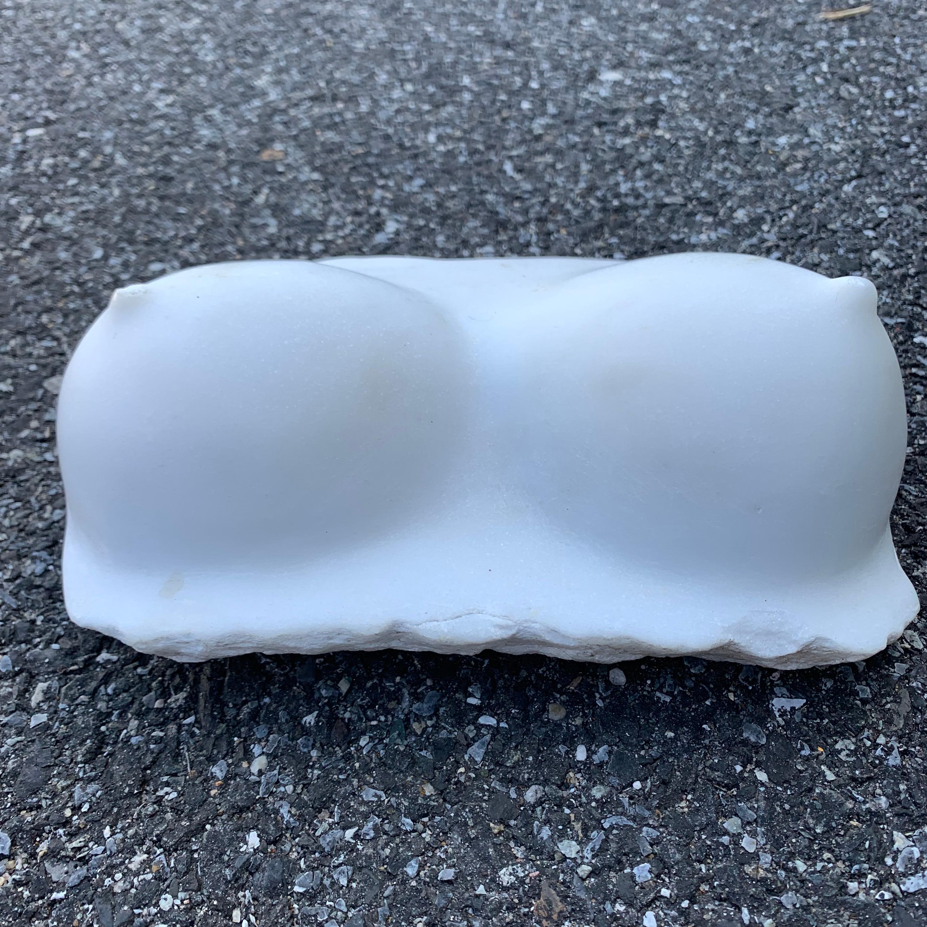 19th Century Marble Fragment Sculpture of Bosoms 1