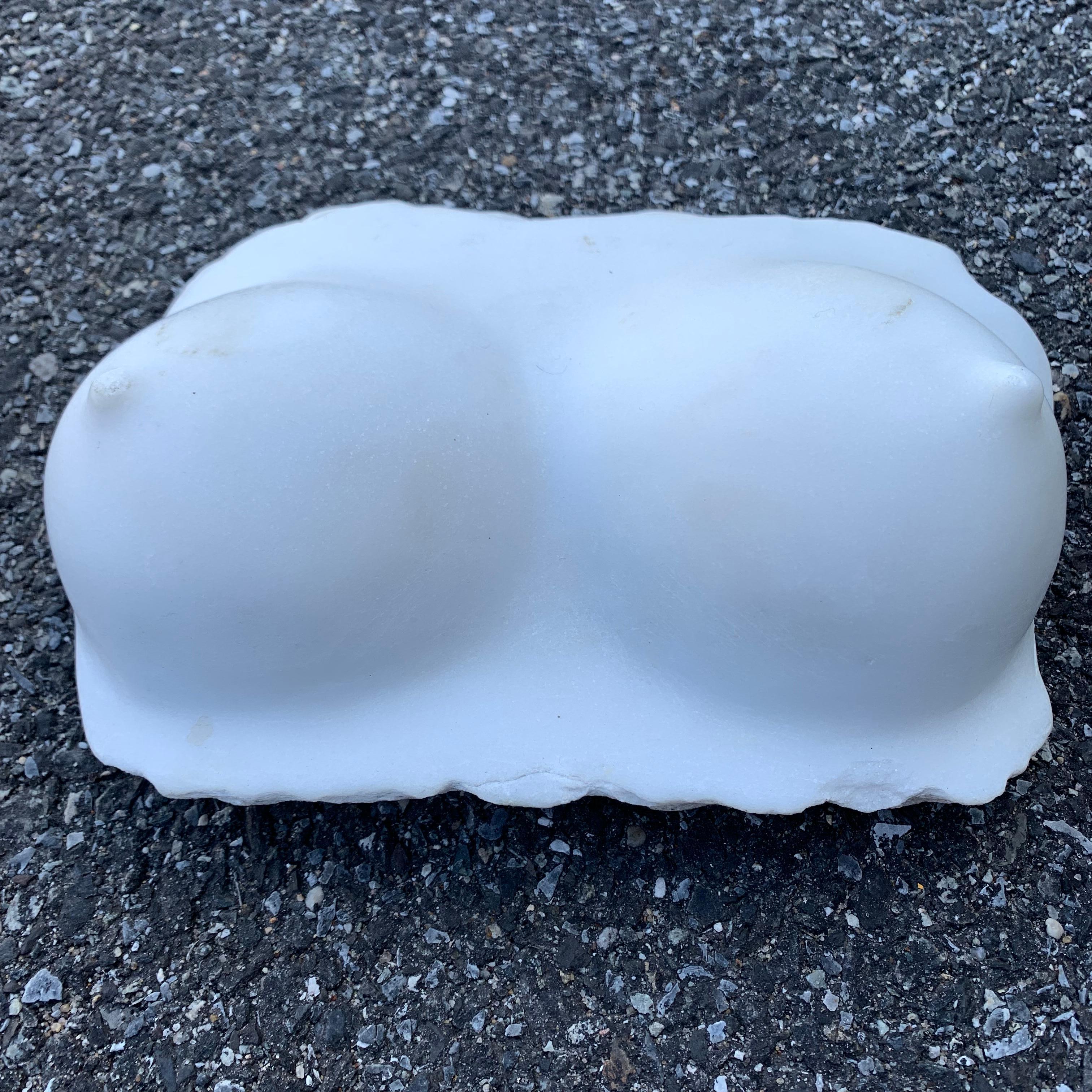 19th Century Marble Fragment Sculpture of Bosoms 2
