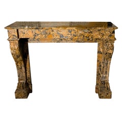 Encadrement de cheminée en marbre français du 19ème siècle