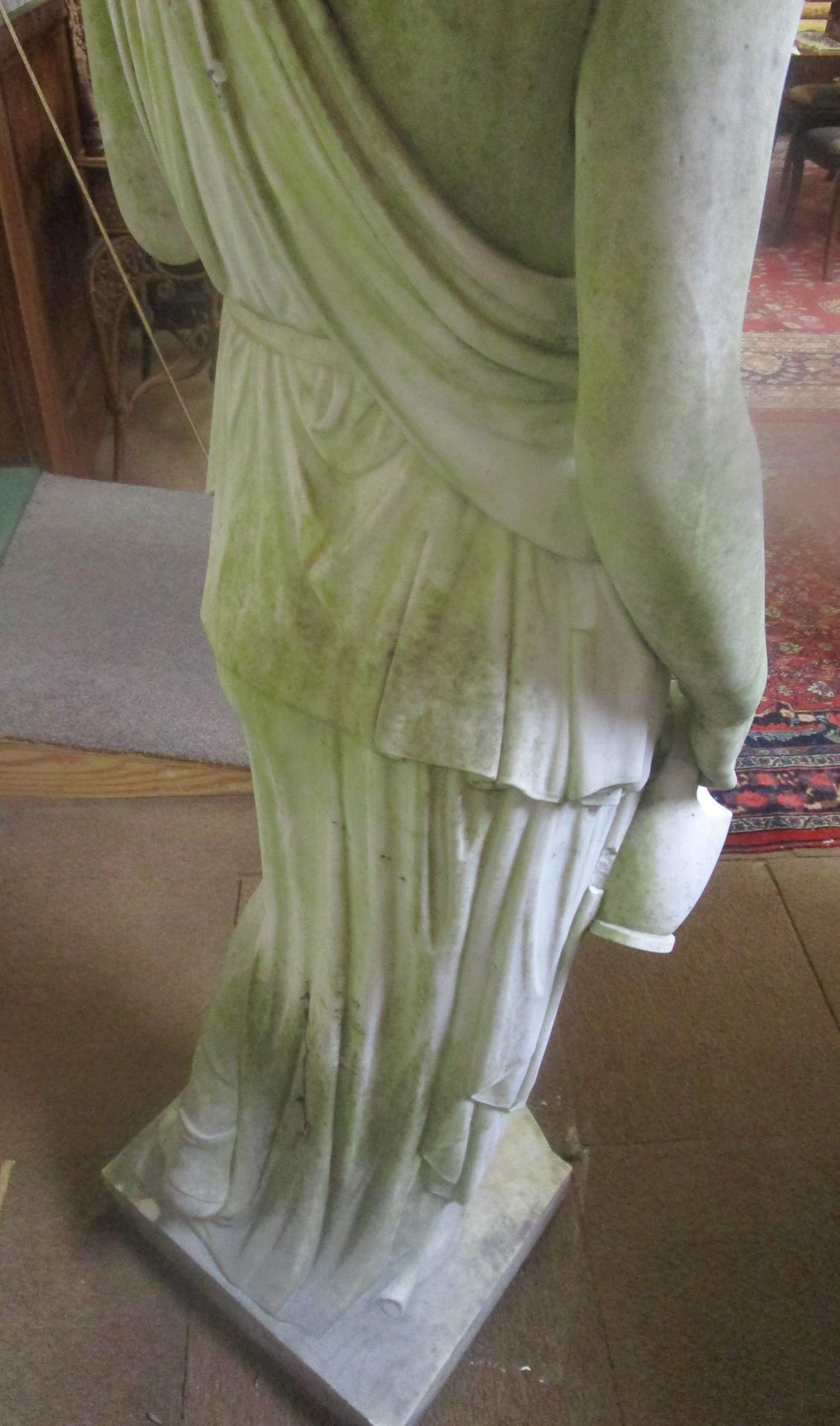 19th Century Marble Garden Statue Hebe Life Size Greek Goddess of Youth 7