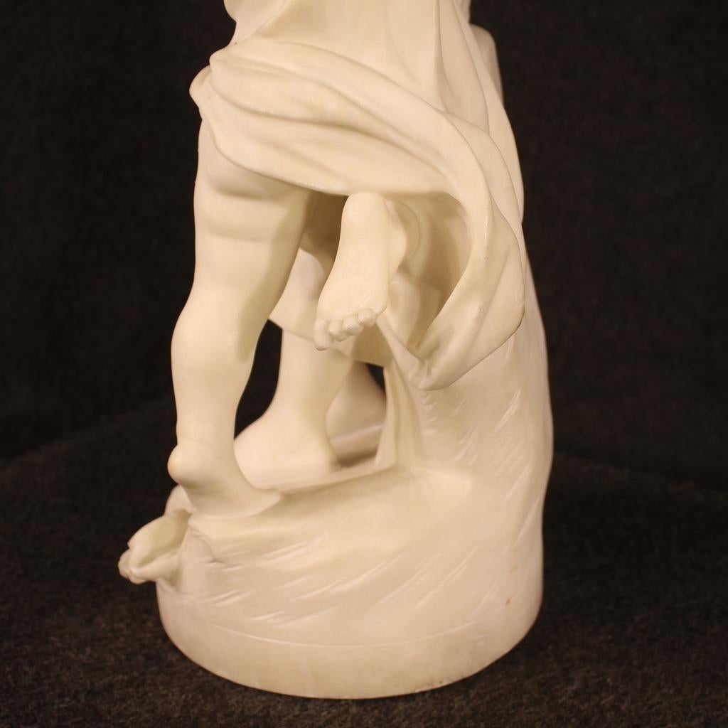 19th Century Marble Italian Signed Children Sculpture, 1890 For Sale 2