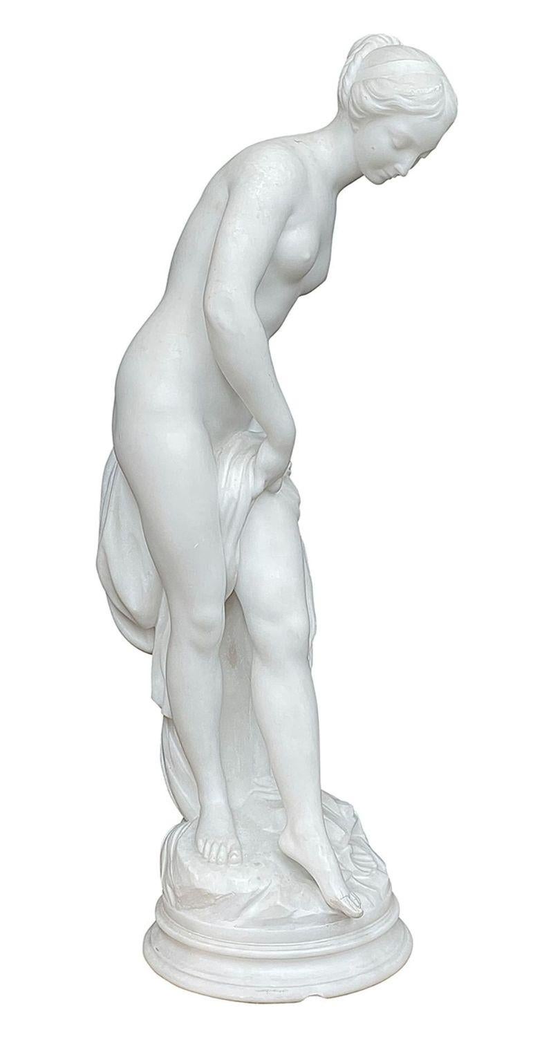 Italian 19th Century Marble nude. For Sale