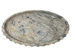 19th Century Marble Oval Tazza Centerpiece Bowl