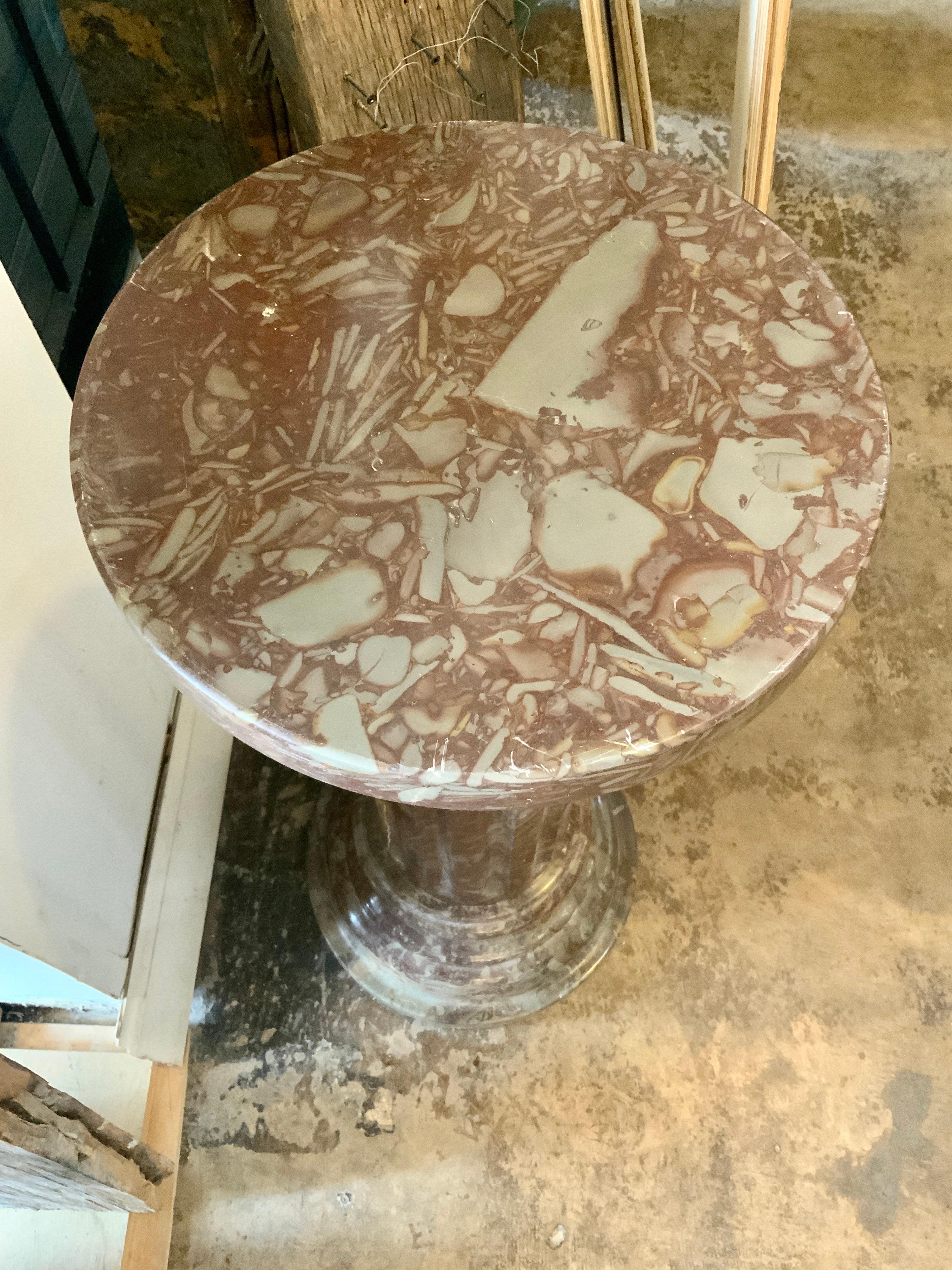 This pedestal originates from Italy, circa 1890. 

Made with marble.