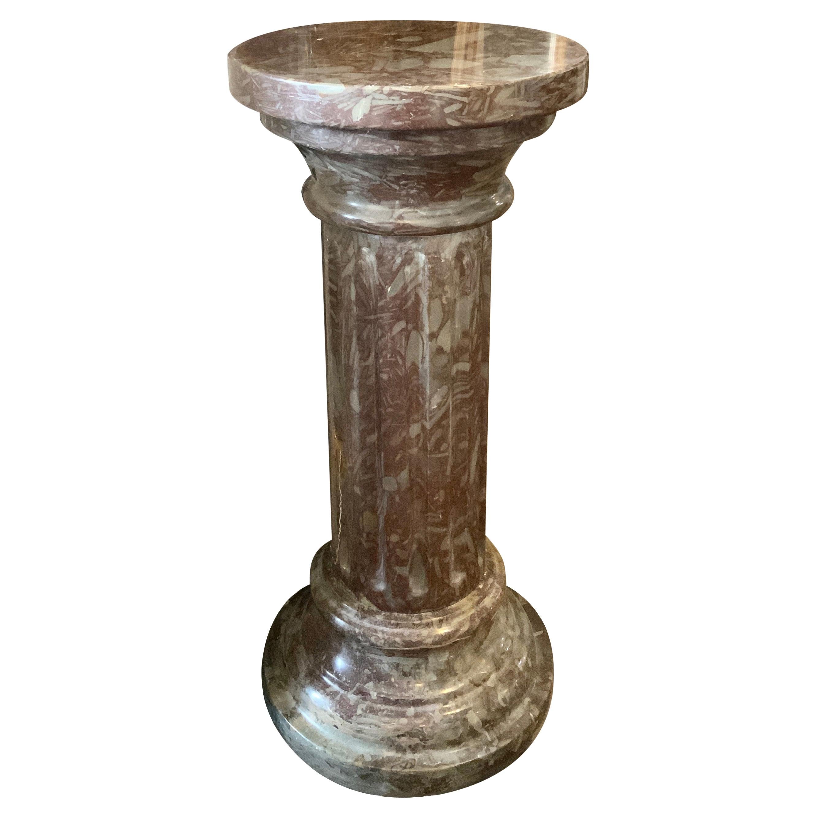 19th Century Marble Pedestal from Italy