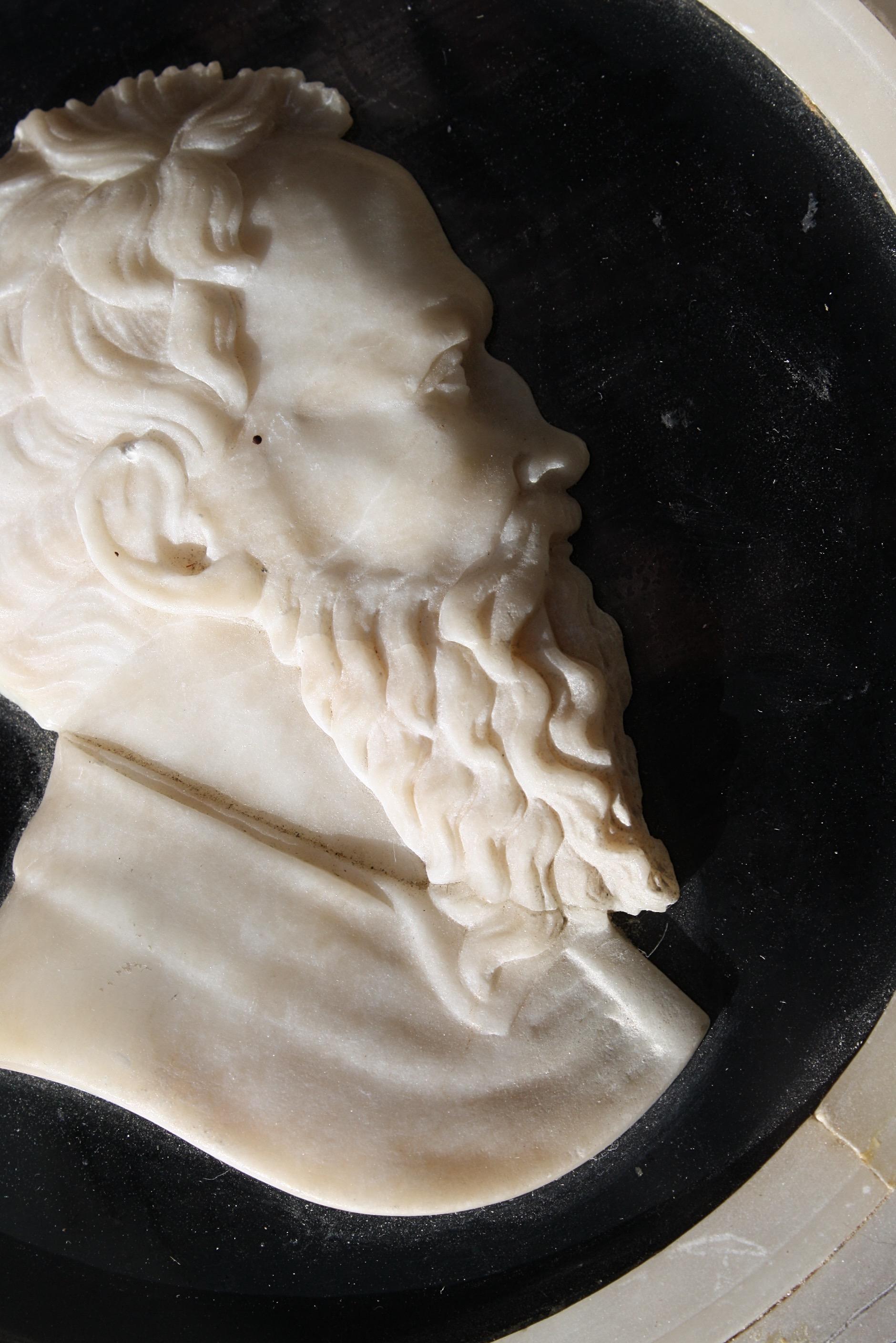 19th Century Marble Profile Roundel/Plaque Grand Tour Alabaster 2