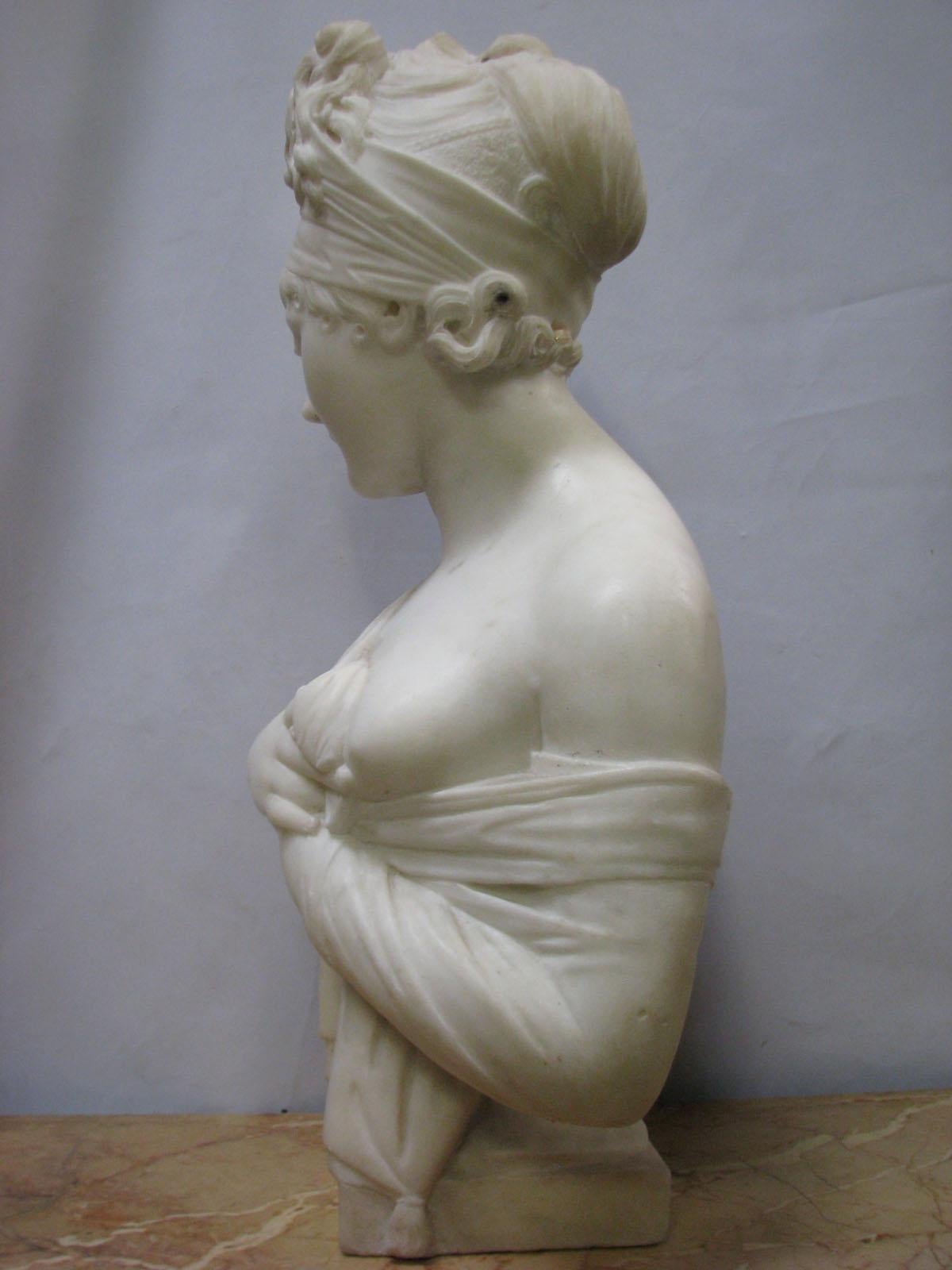 19th Century Marble Sculpture Busts of a Young Woman In Good Condition For Sale In Liverpool, GB