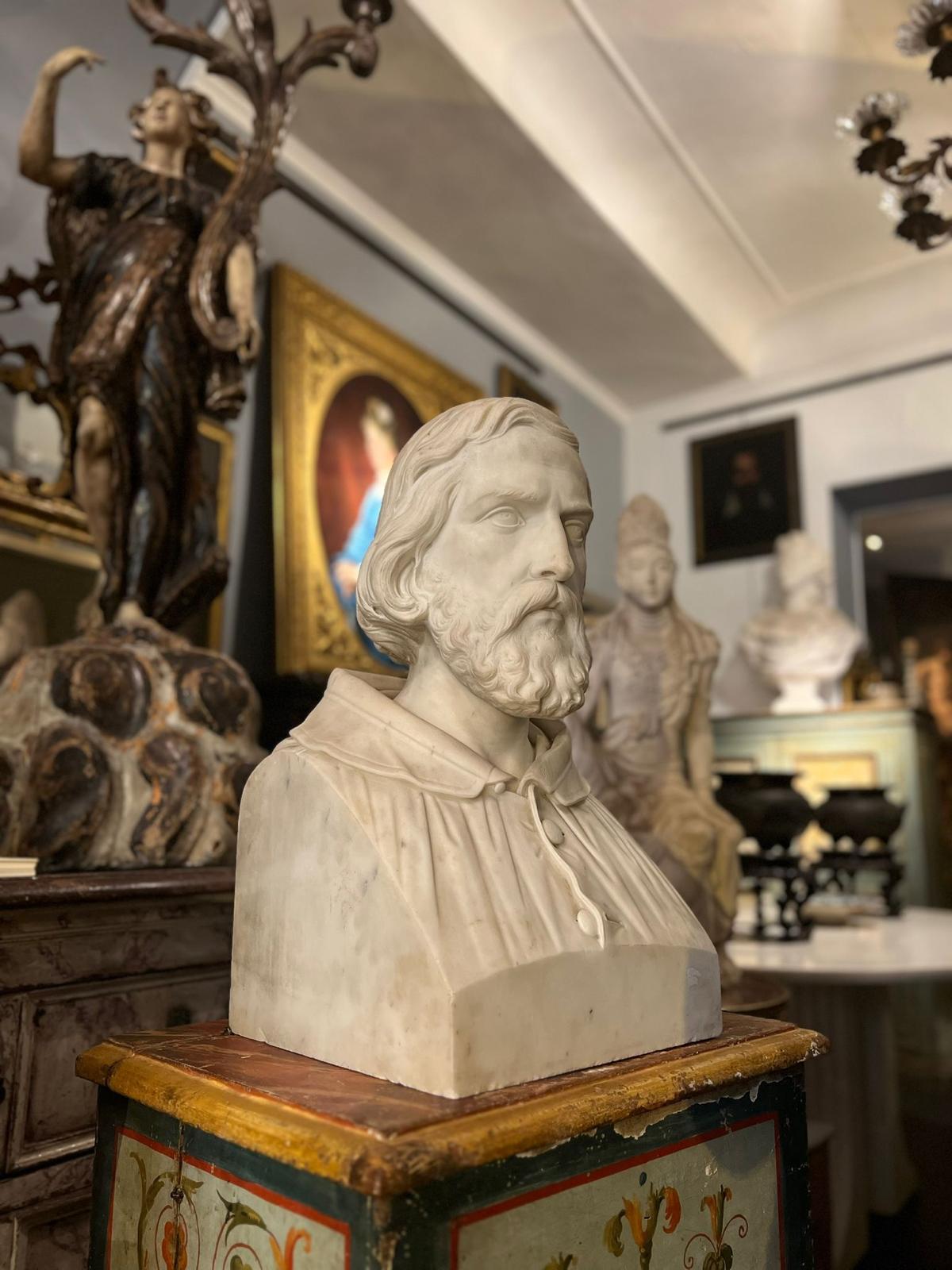 19th century marble sculpture by Giovanni Seleroni For Sale 4